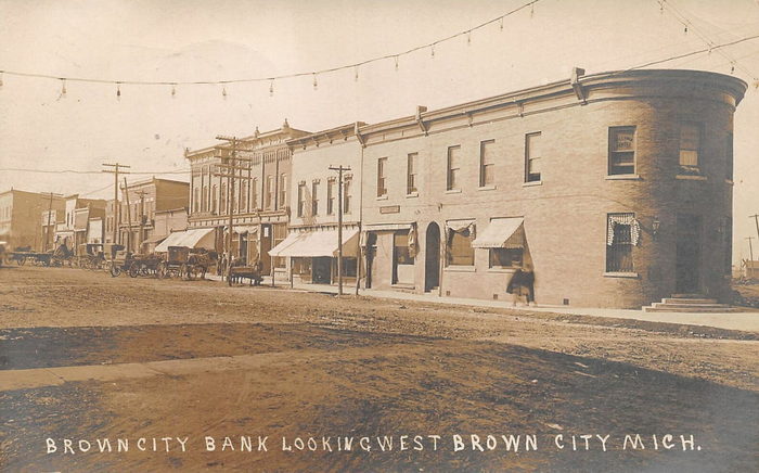 Brown City - Old Post Card Photo (newer photo)
